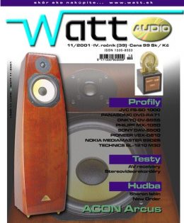 November 2001 – časopis WATT audio (SK)